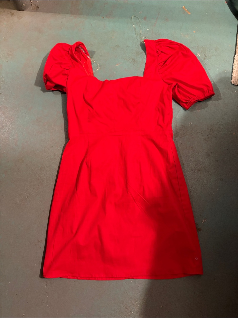 Lily Rose Bright Red Puff-Sleeve Mini Dress